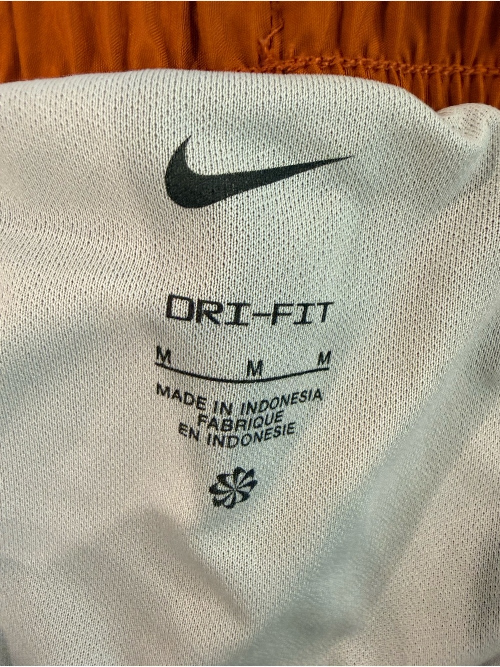 Nike Women’s Burnt Orange Athletic Shorts with White Trim - Picture 4 of 6